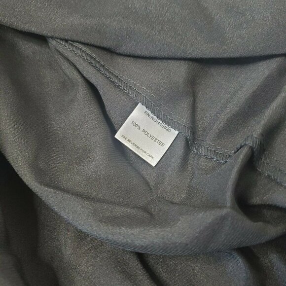 Women's Size Large Mini Ruffled Wrap Dress Black New - Picture 5 of 10